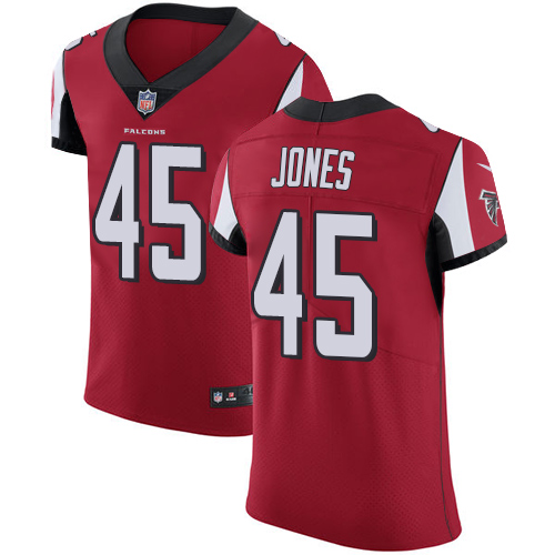Nike Falcons #45 Deion Jones Red Team Color Men's Stitched NFL Vapor Untouchable Elite Jersey - Click Image to Close